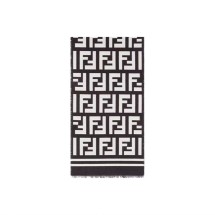 펜디 FENDI 블랙 울 실크 스카프 FXS424A3Q1F0QA1