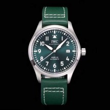IWC PILOTS 마크 오토매틱 스테인레스 스틸 레더 40mm 시계 REF 노 IW328201 IW328205