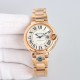 까르띠에 발롱블루 금장 은장 33mm 시계 W6920096