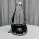 발렌시아가 Bb 스몰 플랩 숄더백 블랙 7485982AAIY1000