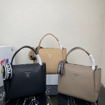 프라다 레더 라지 핸드백 스트랩 숄더백 3칼라 1BC170