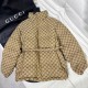 24FW 구찌 여성 GG 캔버스 봄버 자켓 카멜/에보니 797451