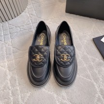 샤넬 턴락 로퍼 퀼팅 금장 로퍼 블랙 G36646