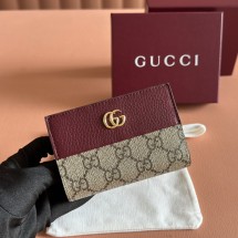 구찌 마몽 바이컬러 스몰 지갑 와인 841360