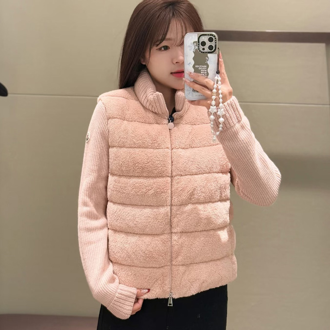 몽클레어 여성 패딩 울 테디 가디건 핑크 K10939B00023M1115034   F