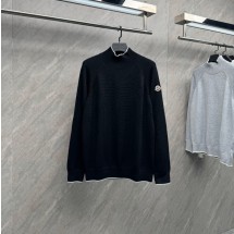 몽클레어 울과 알파카 롤넥 스웨터 블랙 K20919F00003M7751910 F