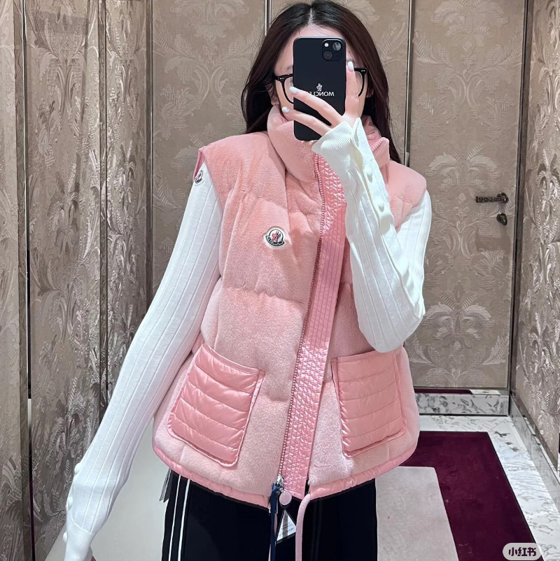 몽클레어 아르크스 조끼 패딩 핑크  J20931A0000489AL5033  F