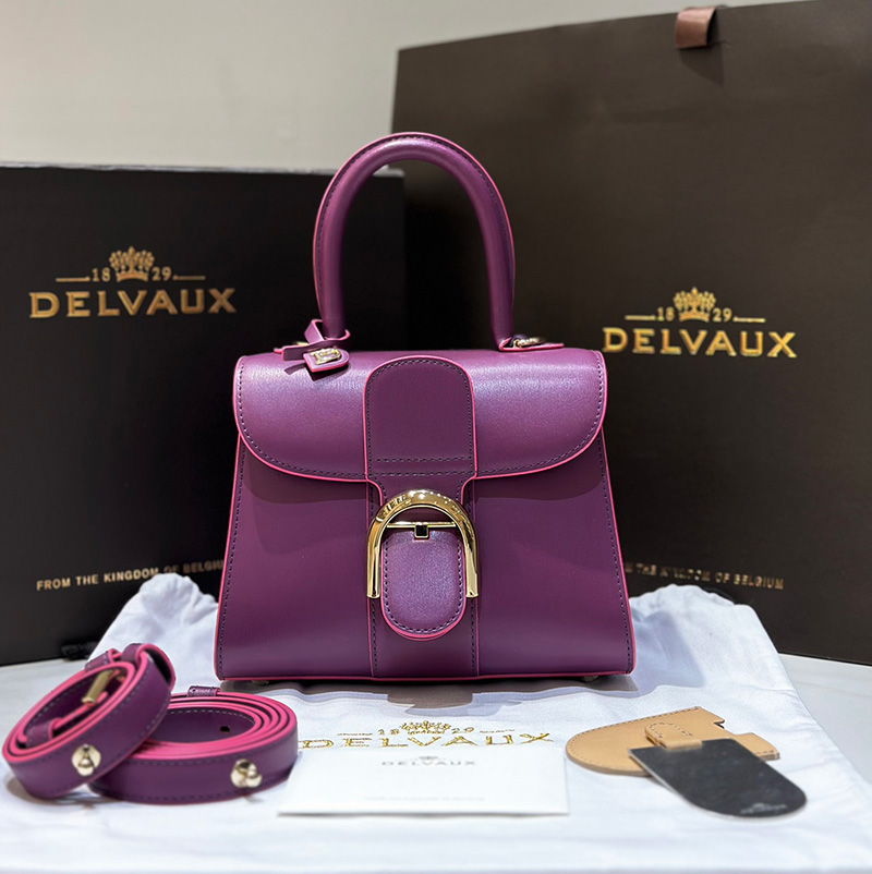 델보 브리앙 미니 복스 보라금장  AA0406