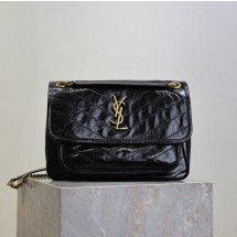 생로랑 니키 미듐 체인 백 블랙 633158