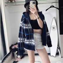 버버리 FERRYTON 체크 자카드 코튼 후드 티셔츠 80706691 F