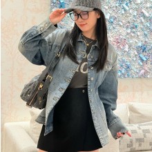 디올 데님 워시드 코튼 테일러드 자켓 블루 552V50B3121X5641  Y