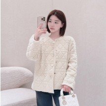 디올 알프스 까나쥬 니트 자켓 화이트 614V06A3400  Y