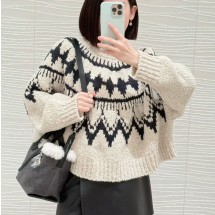 디올 알프스 니트 스웨터 베이지 514S38A2011_X0832  Y