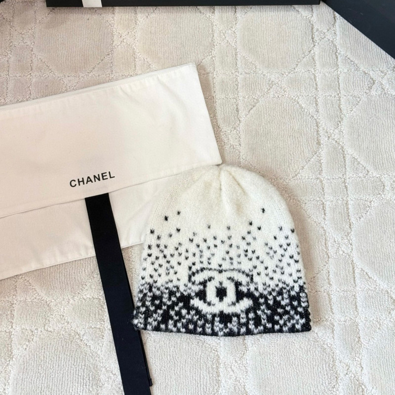 샤넬 비니 캐시미어, 울 화이트, 블랙 AAB244  Y