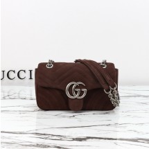 구찌 GG 마몽 스몰 스웨이드 숄더백 837280