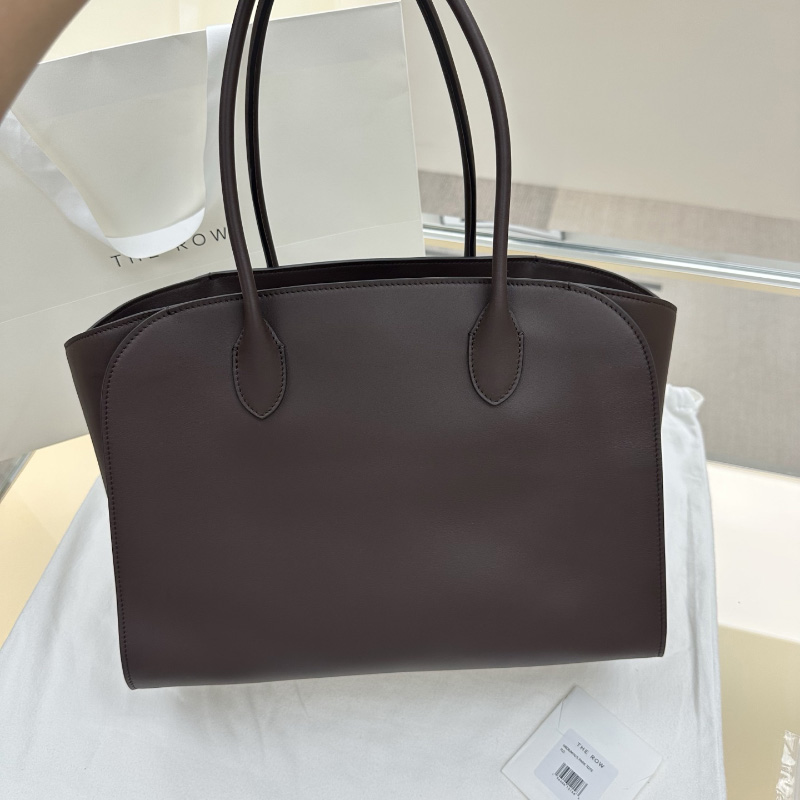 더로우 마를로 14 가죽 가방 초콜릿  W1800L72BLAN