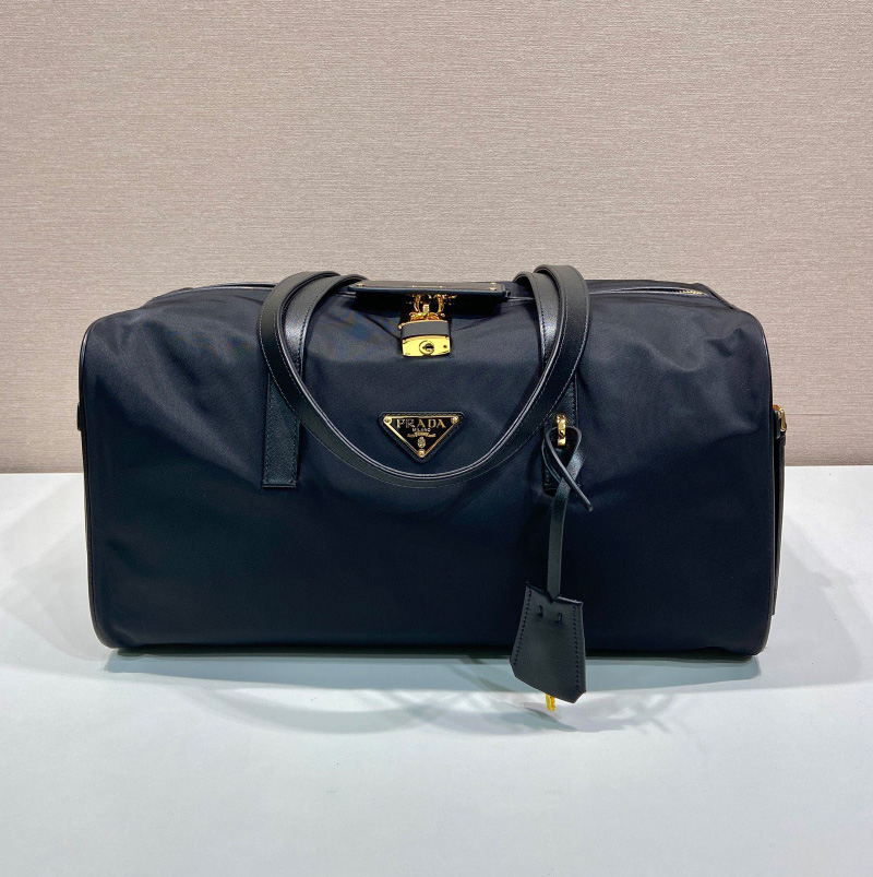 프라다 삼각로고 테수토 나일론 보스턴 숄더백 NERO 1BB135