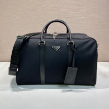 프라다 삼각로고 나일론 사피아노 트래블백 블랙 2VC014