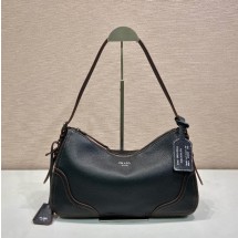 프라다 에이미 라지 가죽 숄더백 블랙 1BC280