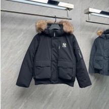 MLB 남여공용 고프코어 아웃포켓 FUR 구스 숏패딩 블랙 3ADJB1546-50BKS  F