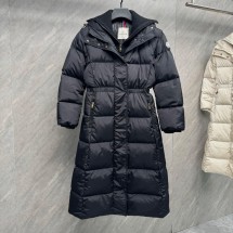 몽클레어 여성 점퍼 울 트리밍 후드 롱 다운 자켓 블랙 K20931C00022539ZD999   F