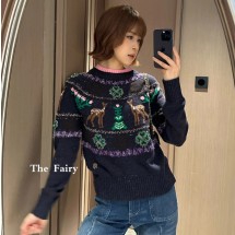 샤넬 25N 코코네쥬 풀오버 캐시미어 니트 사슴 CC로고 스웨터 3컬러 P79701   Y