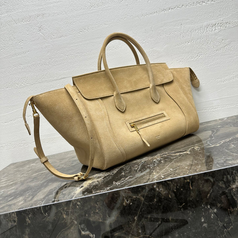 셀린느 미듐 뉴 러기지백 스웨이드 베이지 L100E2N22 02BG