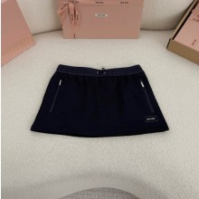 미우미우 코튼 드로우스트링 미니 스커트 MJD226SOOO18TP  D