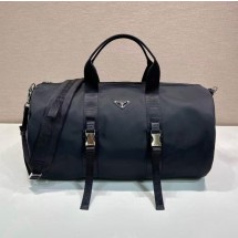 프라다 25FW 삼각로고 리나일론 더플백 블랙 2VC015