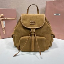 미우미우 코듀로이 백팩  5BZ042