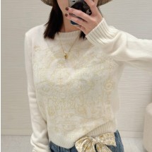 디올 스텔라 모티브 자수 캐시미어 니트 스웨터 에크루 614S57G0058_X1998  H