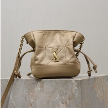 생로랑 제이미 미니 숄더 파우치 램스킨 베이지 859174