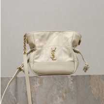 생로랑 제이미 미니 숄더 파우치 램스킨 아이보리 859174