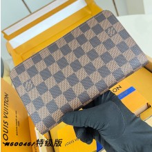 루이비통 지피 월릿 다미에 여성 지퍼 장지갑 N60046