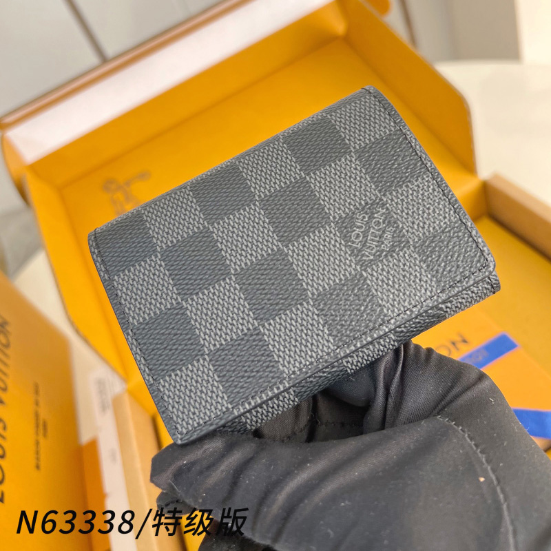 루이비통 엔벨로프 카르트 드 비지트 다미에 그라파이트 N63338