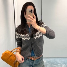 프라다 울 캐시미어 가디건 P25O13  H