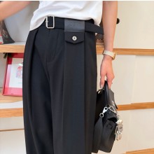 로에베 울 트라우저 여유로운 핏 블랙 S359Y04XHS  H