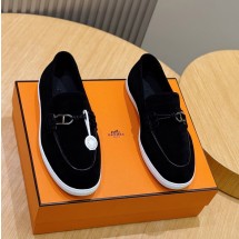 에르메스 이그나시오 남성 모카신 블랙 H261917ZAME