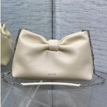 디올 보우 리본 백 미디엄 램스킨 아이보리 M0714OUQO_M900