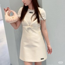 미우미우 실크 울 미니 드레스 MF6167  D