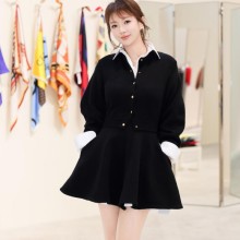 셀린느 미니 드레스 울 블랙 RR0H80U57 H